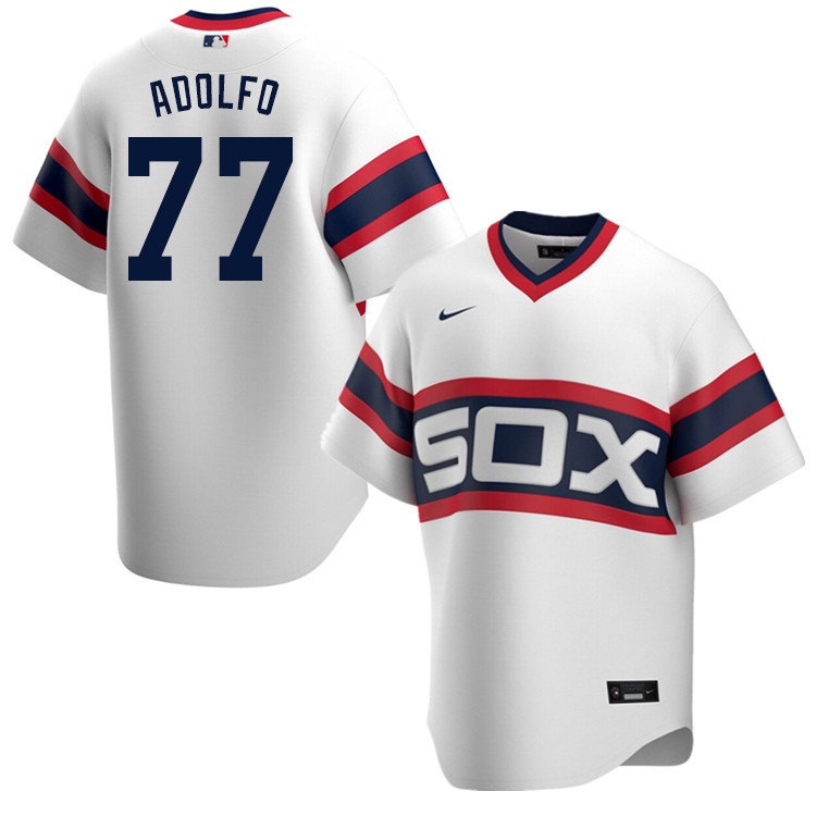 Nike Men #77 Micker Adolfo Chicago White Sox Baseball Jerseys Sale-White